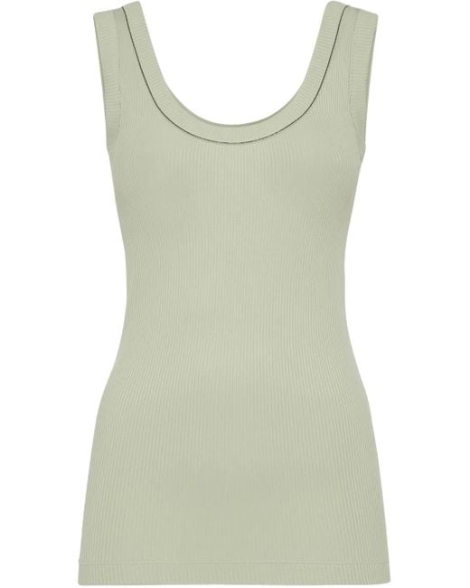 Brunello Cucinelli リブ タンクトップ Green