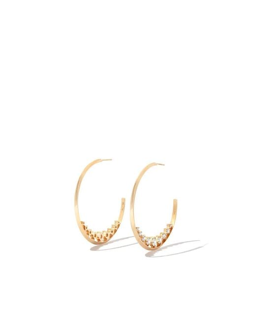 Lizzie Mandler White 18Kt Éclat Diamond Hoop Earrings