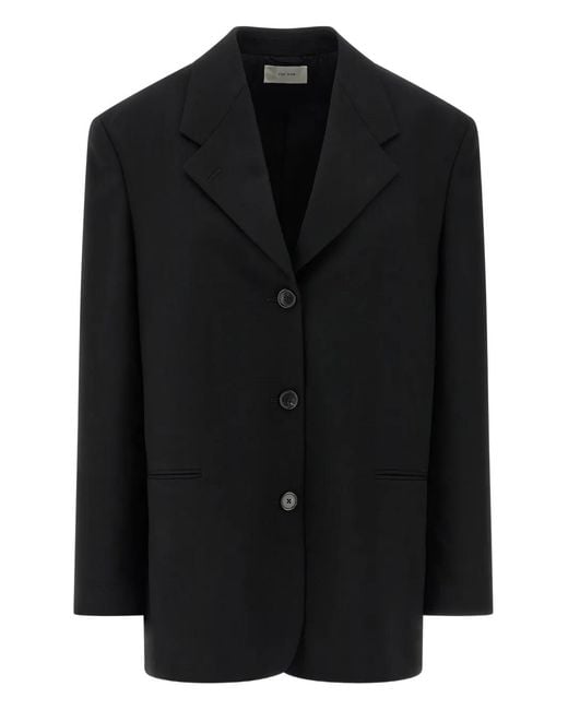 The Row Black Selim Buttoned Blazer