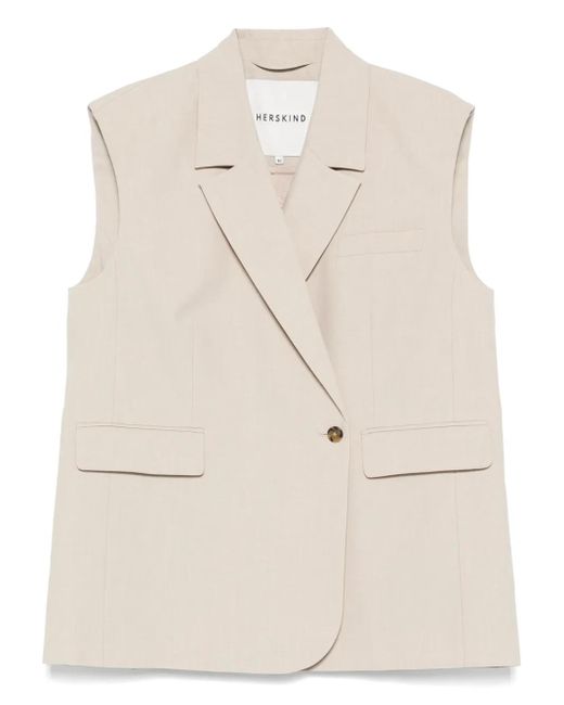 Herskind Natural Notched-Lapel Waistcoat