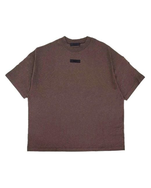 Fear Of God Brown Logo-Appliqué Cotton T-Shirt for men