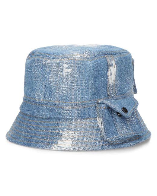Borsalino Worker Bucket Hat in Blue | Lyst UK