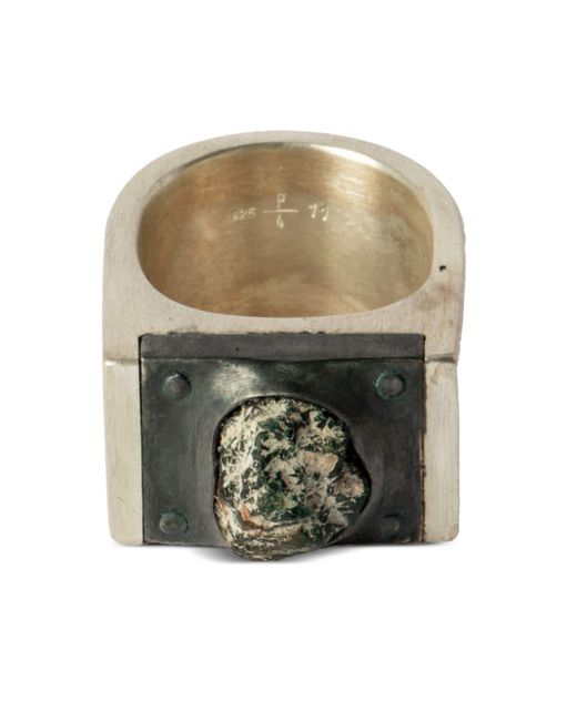 Parts Of 4 Green Plate Gem-embellished Ring
