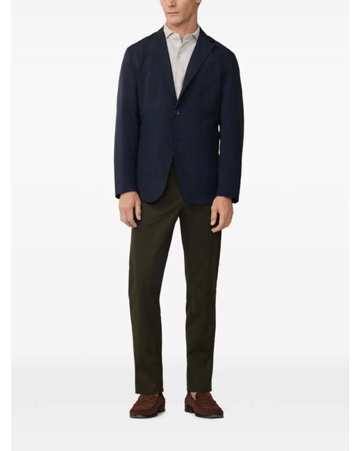 Hackett Blue Single-Breasted Lightweight Blazer for men