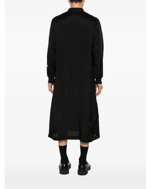 COMME DES GARÇON BLACK Black Single-Breasted Buttoned Coat