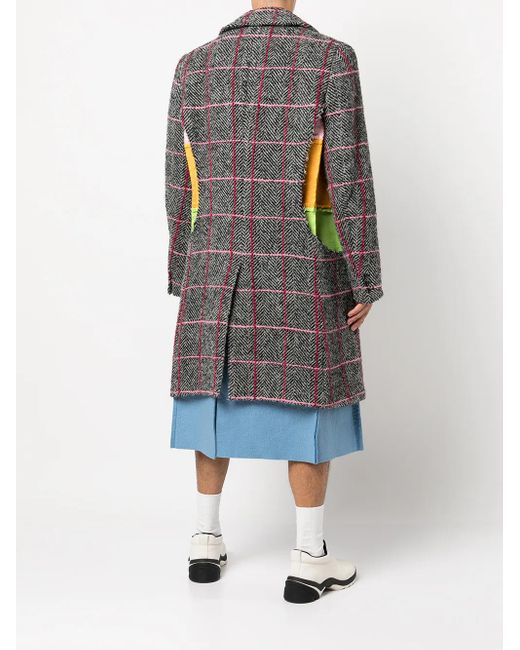 Comme des Garçons Gray Colour-Block Panelled Blazer for men
