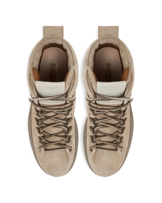 Buttero Natural Laced Ankle Boots