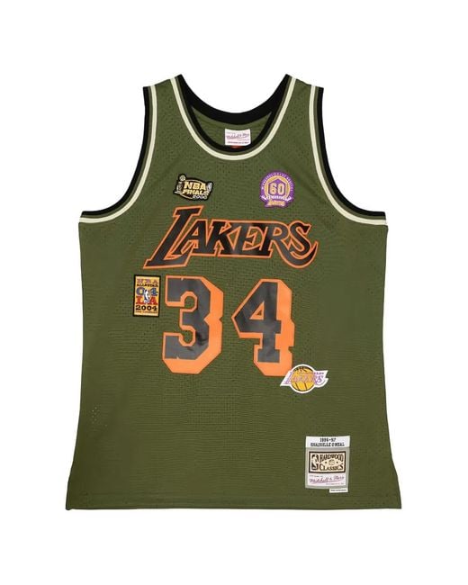 Mitchell & Ness Green Logo Patch Contrast Trims Tank Top for men