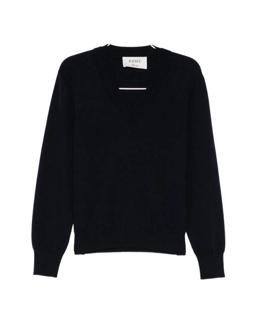 Rohe Black Ribbed-Knit Jumper