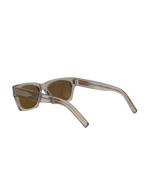Saint Laurent Natural Sl402 Rectangle-Frame Sunglasses