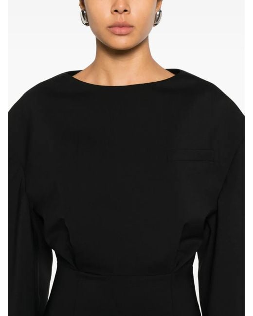 A.W.A.K.E. MODE Black Round-Neck Top