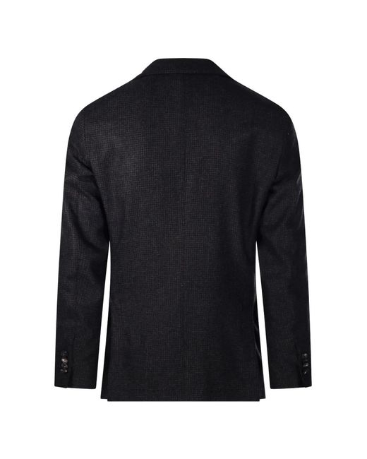 Santaniello Blue Front-Pocket Button Blazer for men