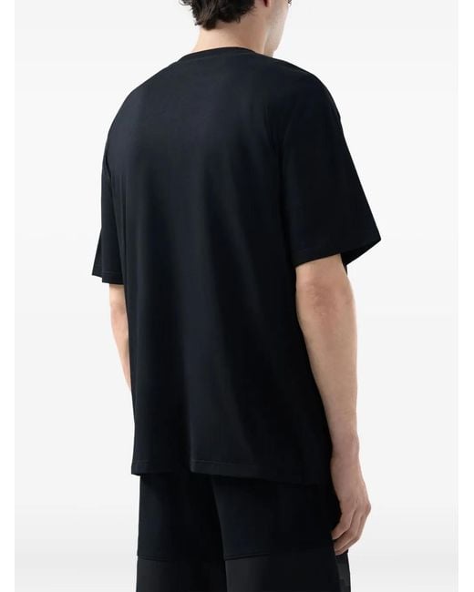 Camiseta con franja del logo Gcds de hombre de color Black