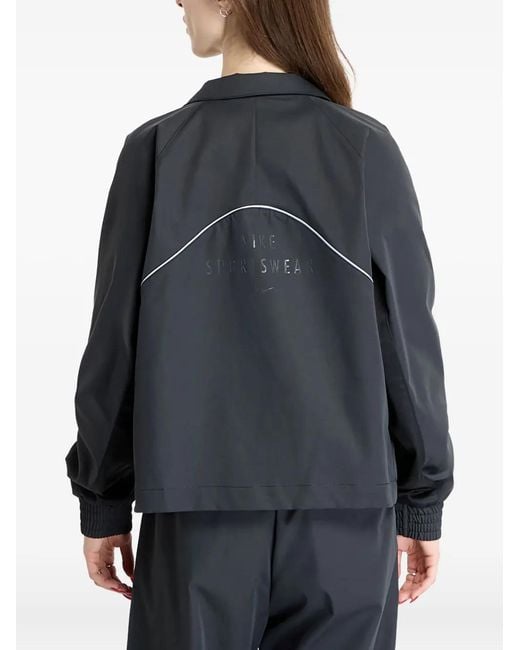 Nike Black Veste Bomber À Fermeture Zippée