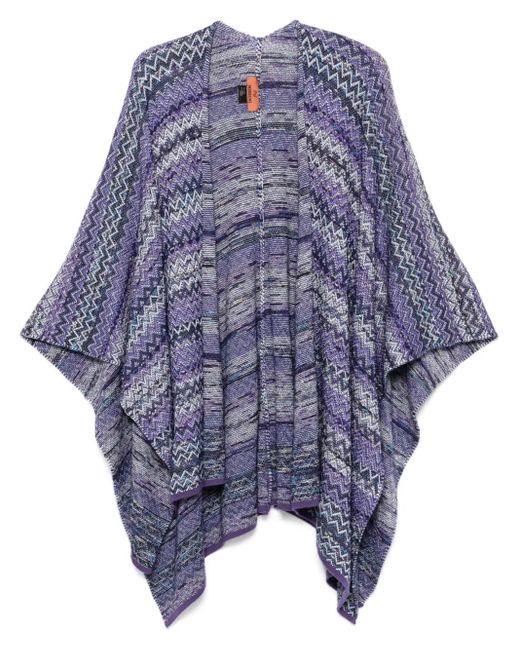 Missoni ジグザグ ウーブンケープ Blue