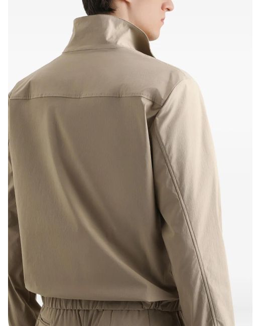 Dolce & Gabbana Natural Logo-Patch Lightweight Jacket for men