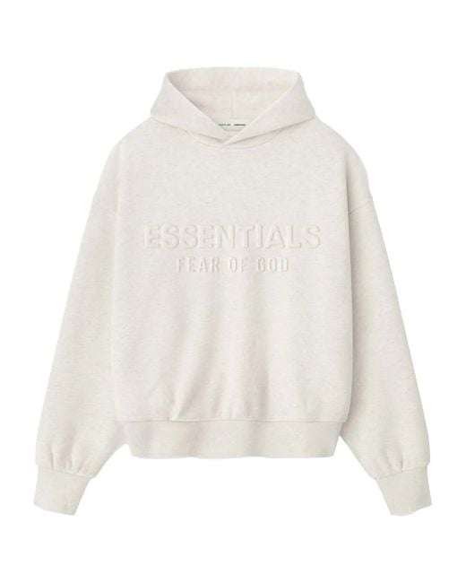 Fear Of God White Hoodie À Logo Embossé for men