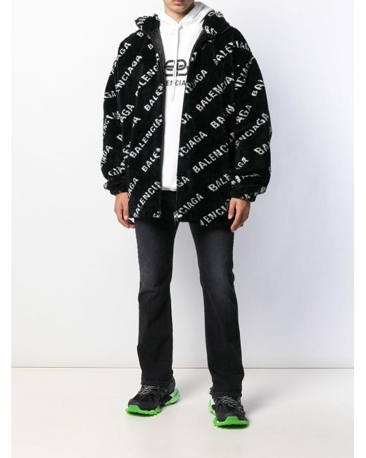 Balenciaga Fluffy Zip-up Jacket in 