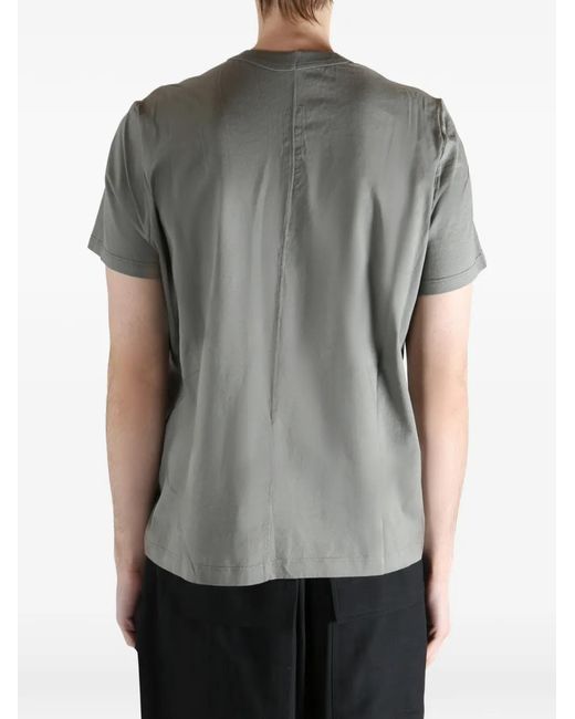 Rick Owens Green Shoulder-Panelled T-Shirt for men