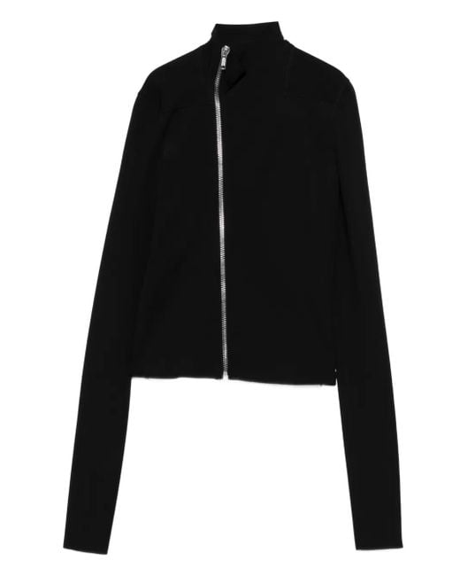 Rick Owens Black Cropped-Jacke mit Reißverschluss
