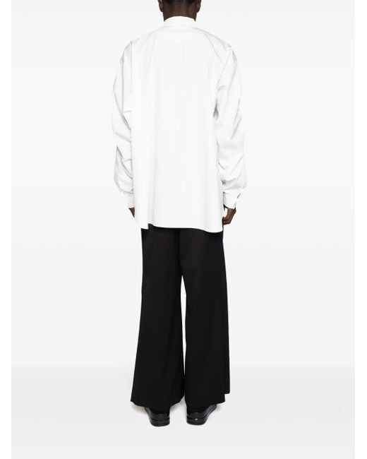 Camisa Crash con panel fruncido Yoshio Kubo de hombre de color White