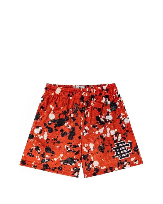Eric Emanuel Ee Basic Shorts Met Verfspatten in het Red voor heren