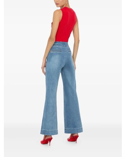 Alice + Olivia Blue Quinn Bootcut Jeans