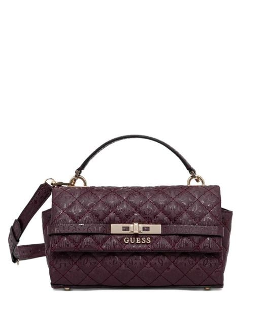 Guess Purple Gesteppte Idra Tote Bag