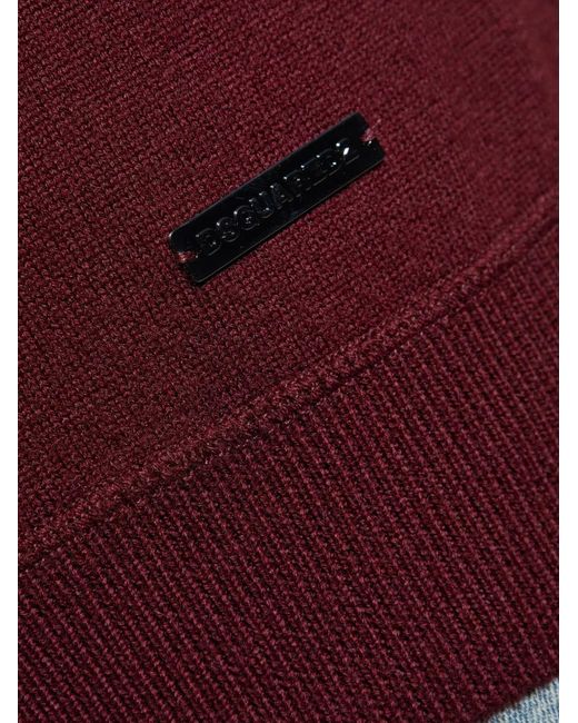 DSquared² Red Raglan-Sleeve Sweater for men