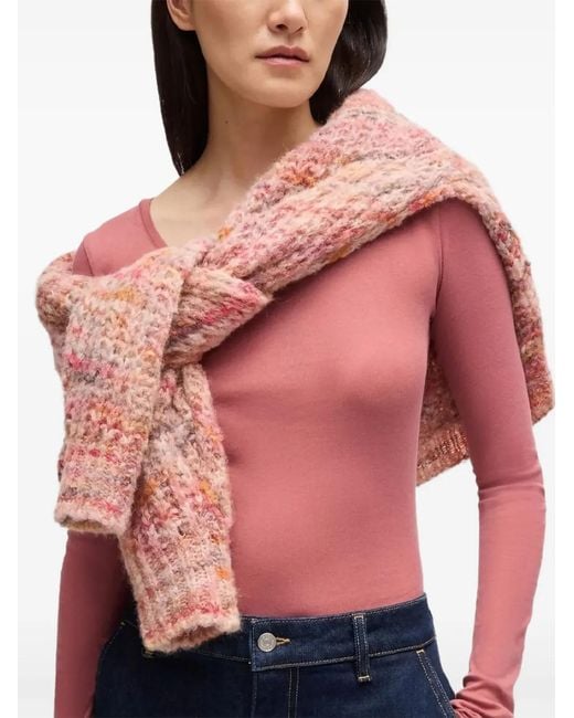 Boss Red Scoop-Neck Top