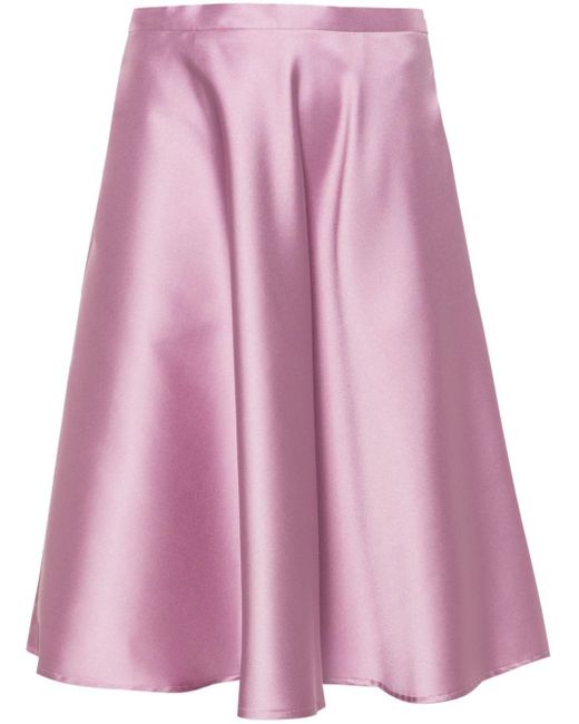 Blanca Vita Pink A-line Midi Skirt