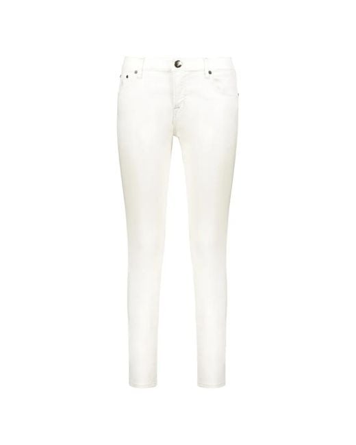 Moorer White High-Waisted Skinny Jeans