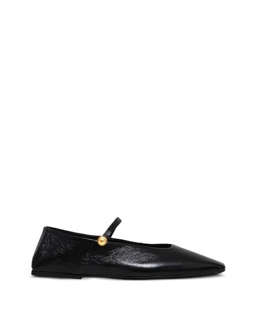 VANDA NOVAK White Evina Square-Toe Ballet Flats
