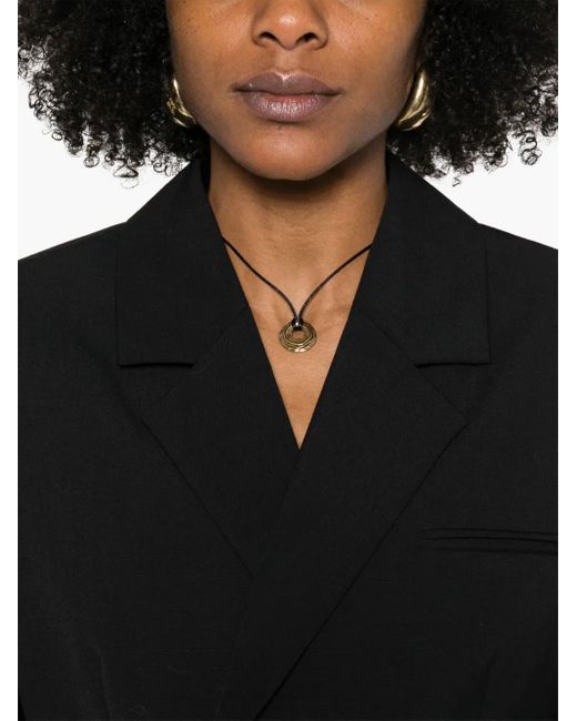 Nanushka Black Double-Breasted Blazer