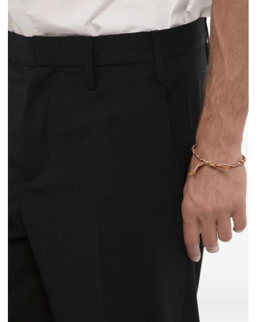 Neil Barrett Black Pressed-Crease Trousers for men