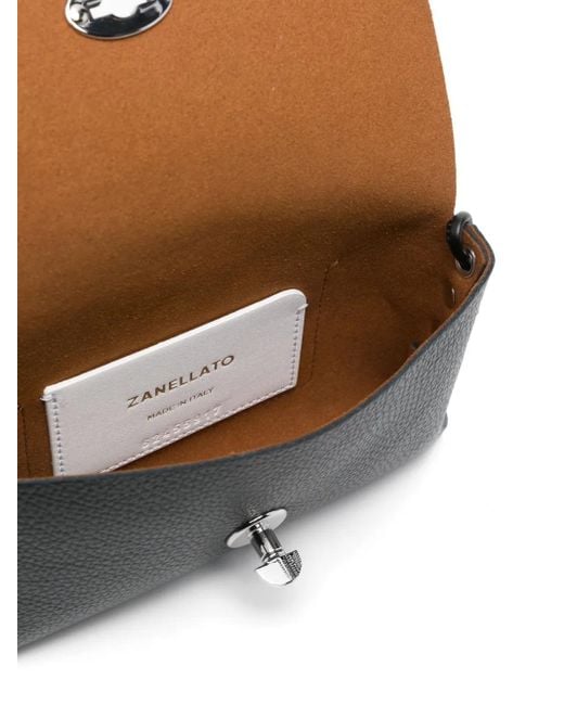 Borsa A Spalla Lettera Piccola di Zanellato in Black