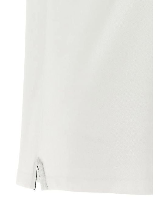 Polo À Patch Logo Moncler pour homme en coloris White