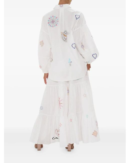 Camilla バルーンスリーブ ブラウス White