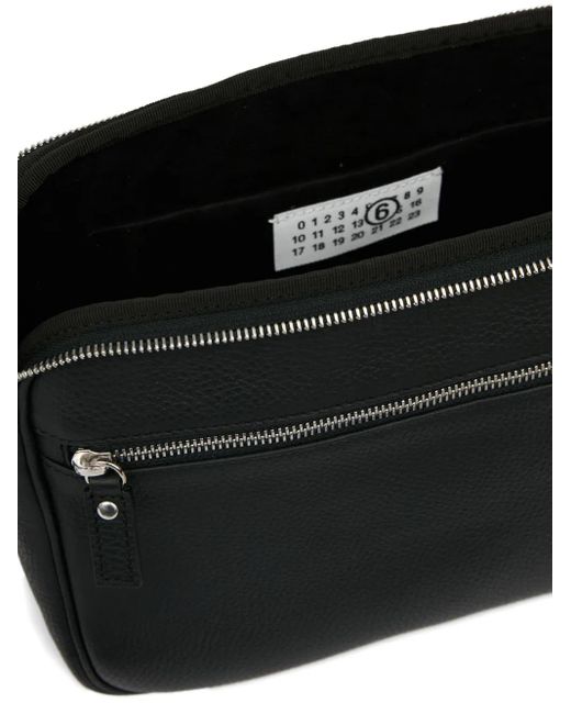 MM6 by Maison Margiela Leren Messengertas Met Textuur in het Black voor heren