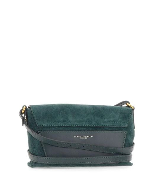 Gianni Chiarini Green Small Eugenia Leather Shoulder Bag