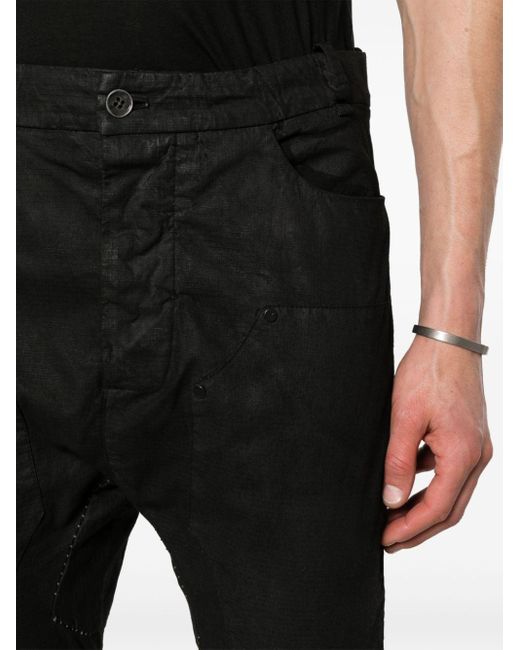Pantaloni affusolati ripstop di Masnada in Black da Uomo