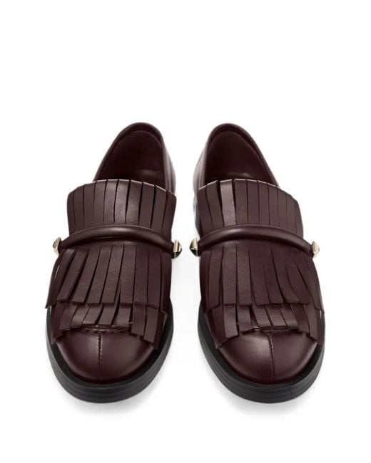 Jimmy Choo Red Eska Loafers