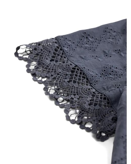 Blusa Genevie Con Ricamo di RRL in Blue