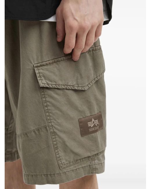 Izzue Green Cotton Bermuda Shorts for men