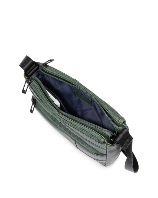 Piquadro Gray Water-Resistant Rfid-Shielded Messenger Bag for men