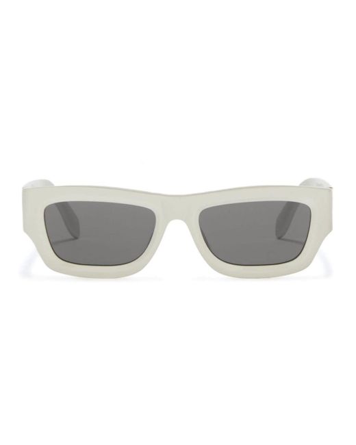 Palm Angels Gray Auberry Rectangle-frame Sunglasses