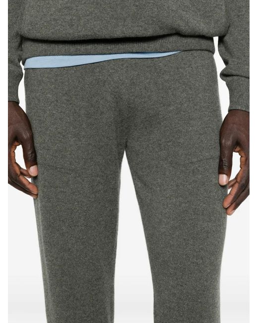 Bompard Gray Drawstring-Fastening Track Pants for men