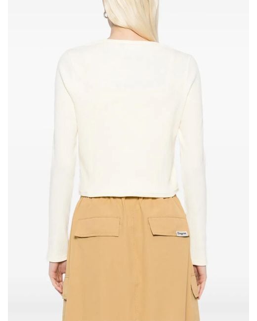 Chocoolate White Logo-Embroidered Top