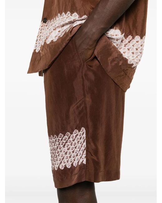 Feng Chen Wang Brown Graphic-Print Shorts for men