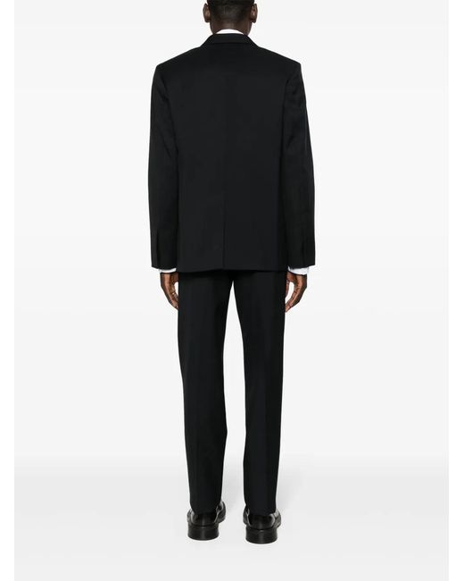 Jil Sander Black Wool Single-Breasted Suit for men